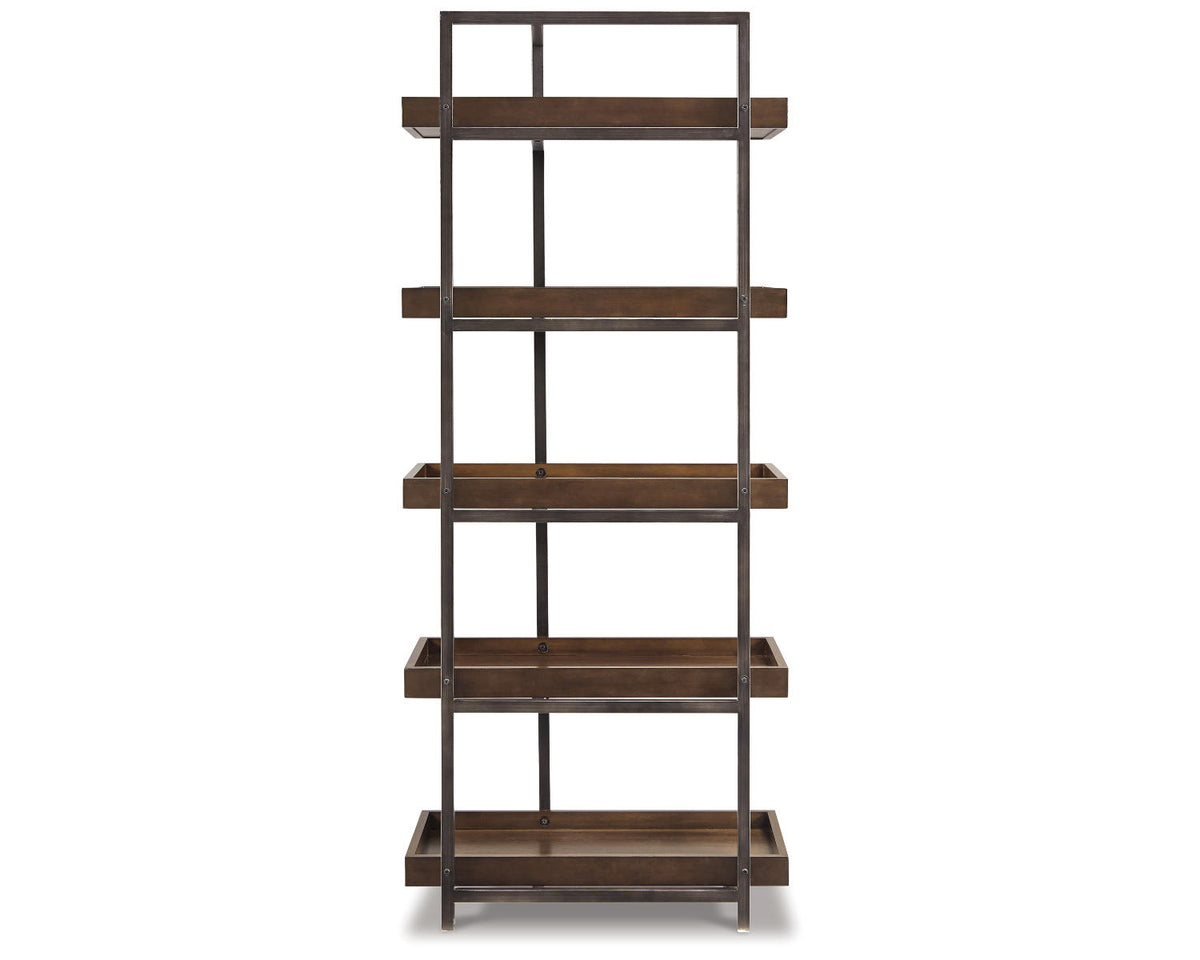 Industrial Entertainment Center Bookcase, Brown C1107