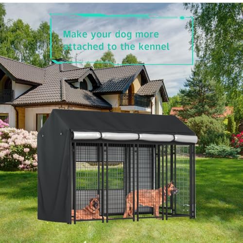 Black Heavy Duty Waterproof Dog Kennel Cover Q92728