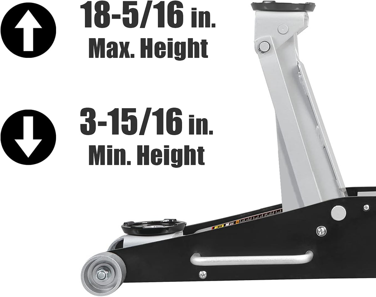 Hydraulic Low Profile Aluminum and Steel Racing Floor Jack, 2.5 Ton Capacity R177510