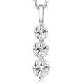 14k White Gold Three Stone Diamond Pendant F554779
