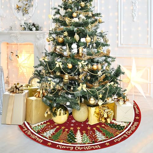 Red 36 Inches Christmas Tree Skirt R253