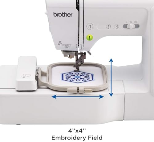 Sewing and Embroidery Machine, 80 Designs, 103 Built-In Stitches, Computerized, 4" x 4" Hoop Area, 3.2" LCD Touchscreen Display, 7 Feet L31732