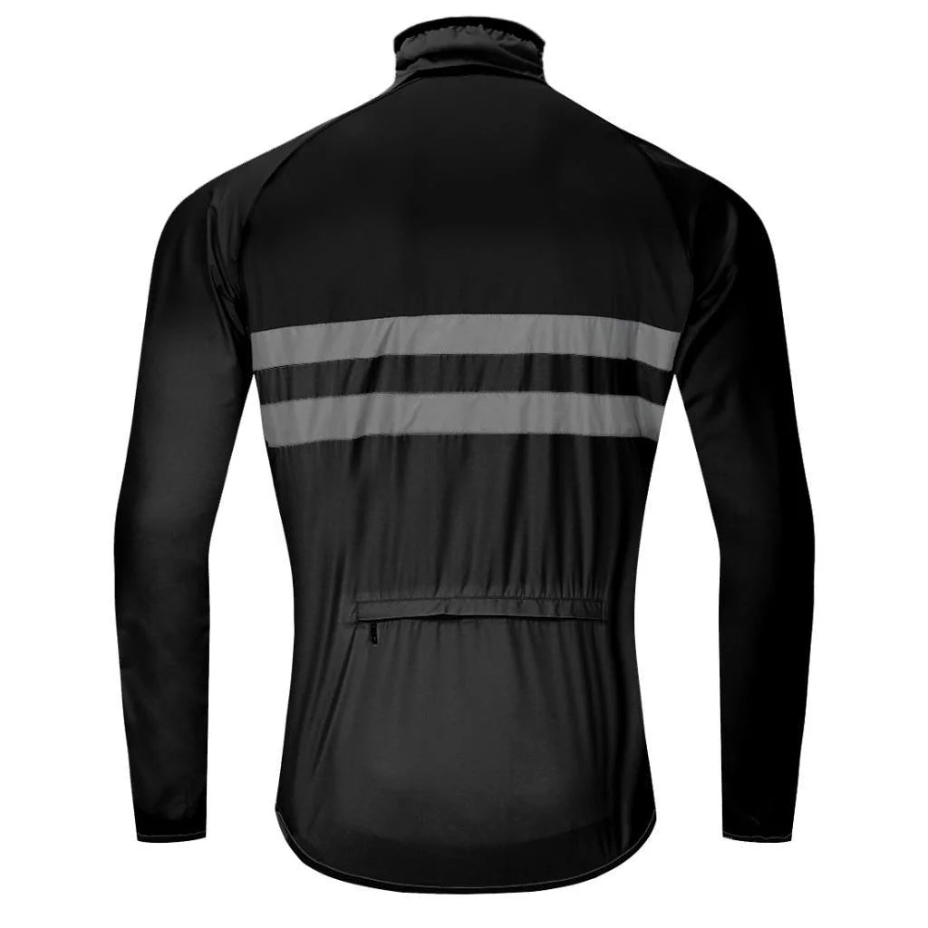 Black XXL Windproof Long-Sleeve Riding Jacket F24187