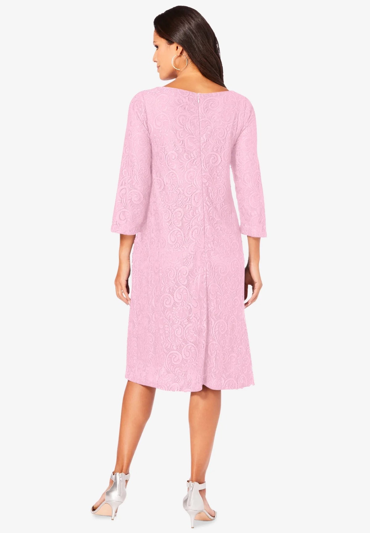 Plus Size Lace Swing Dress G20536