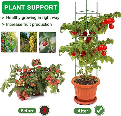 3 Packs Deformable 48inch Tomato Cages Plant Supports R264
