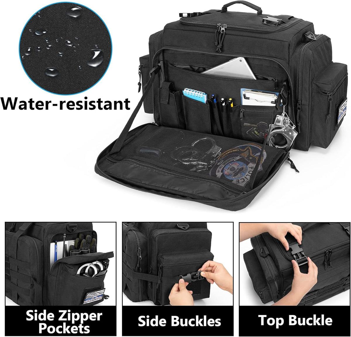 Black MOLLE Compatible Patrol Bag E129746