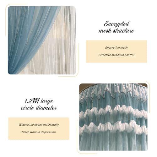 Pink Double Layer Sheer Mesh Canopy Curtain K307279