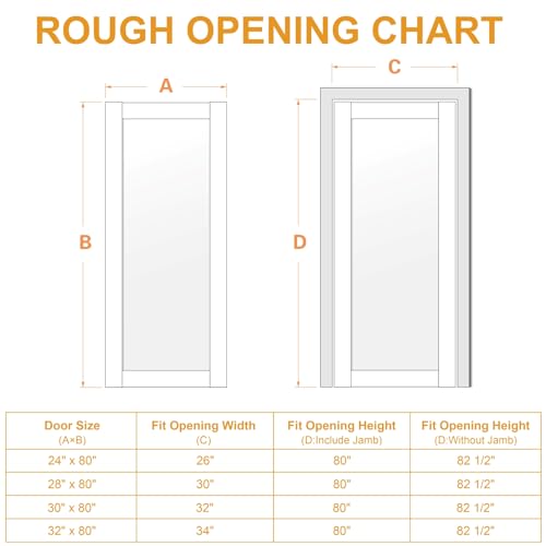 Clear Glass French Interior Door Slab 32" x 80" R4464