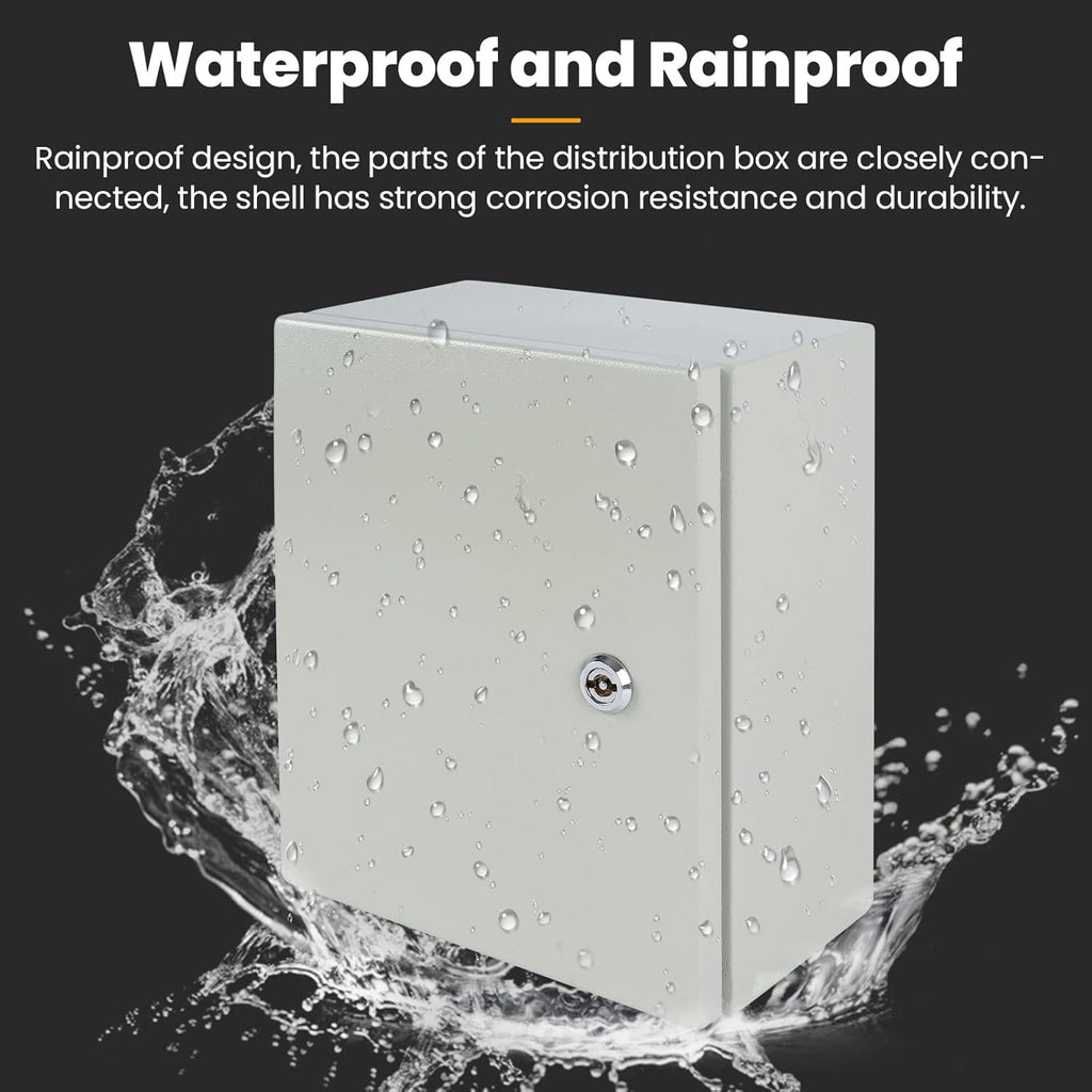 Metal Electrical Box IP65 Waterproof & Dustproof Outdoor Junction Box 8x8x12 L177