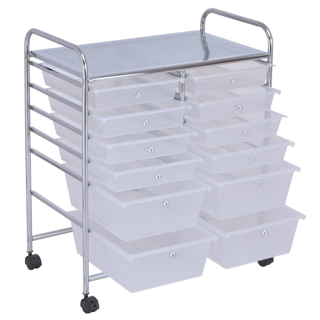 12 Storage Drawer Organizer Rolling Cart B58783