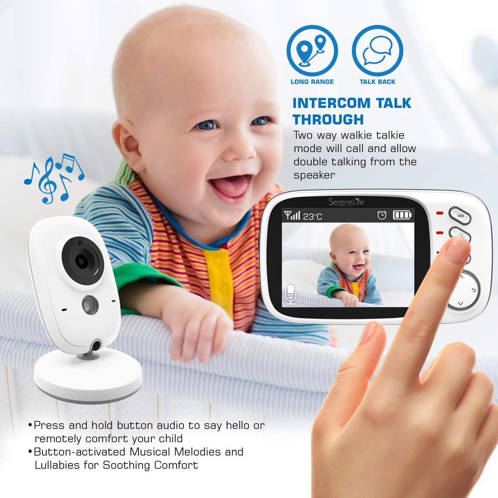 Video Baby Monitor Night Vision Temperature Monitoring Portable 2” Color Screen U10241