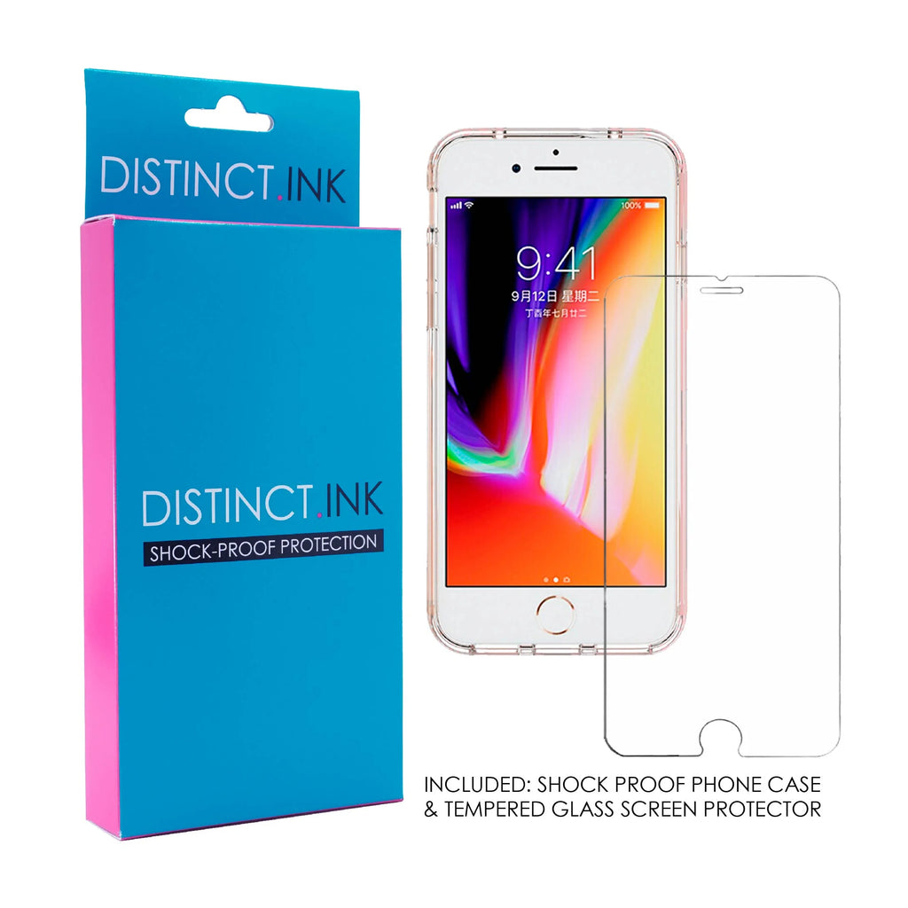 Clear Shockproof Hybrid Case for iPhone 7 PLUS / 8 PLUS with Tempered Glass Screen Protector K7722