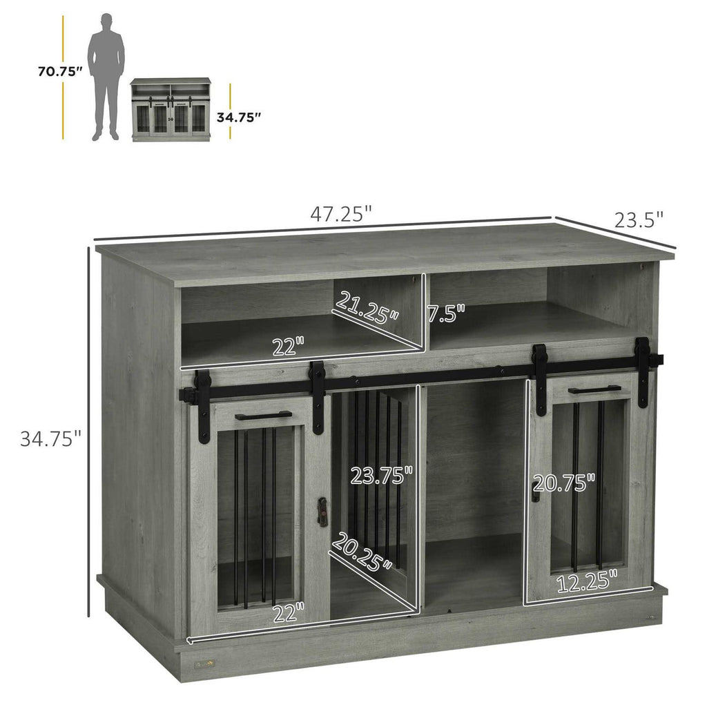 Dog Crate Furniture with Shelves H428