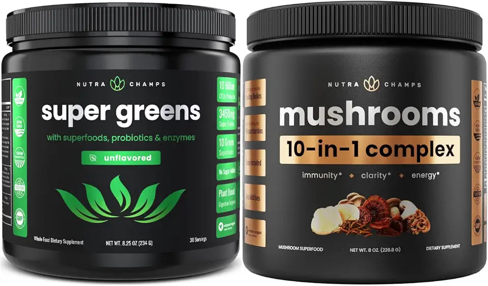 Super Greens Unflavored & Super Mushrooms U63937