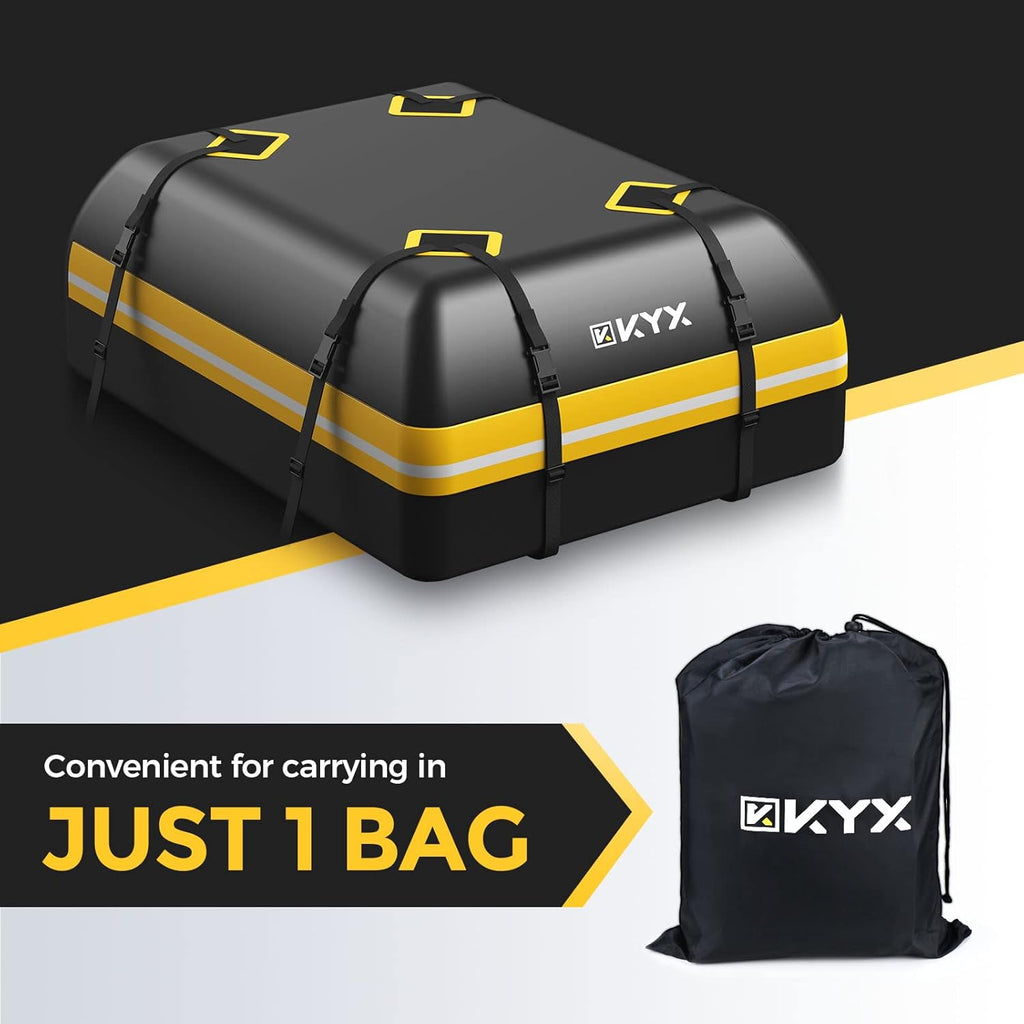 Rooftop Cargo Carrier Bag 15Cu.ft Heavy Duty 1000D Waterproof Anti-Tear B276