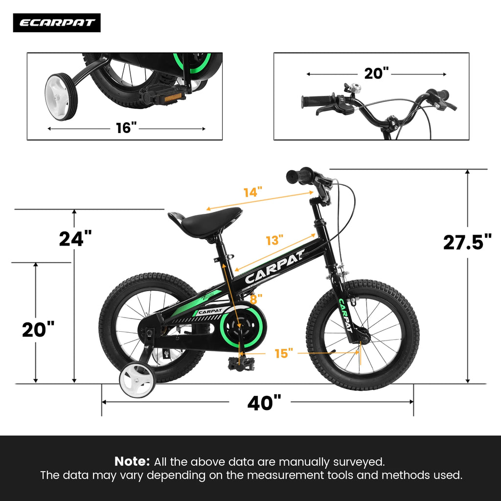 14 16 Inch Toddler Bike with Training Wheels M97553