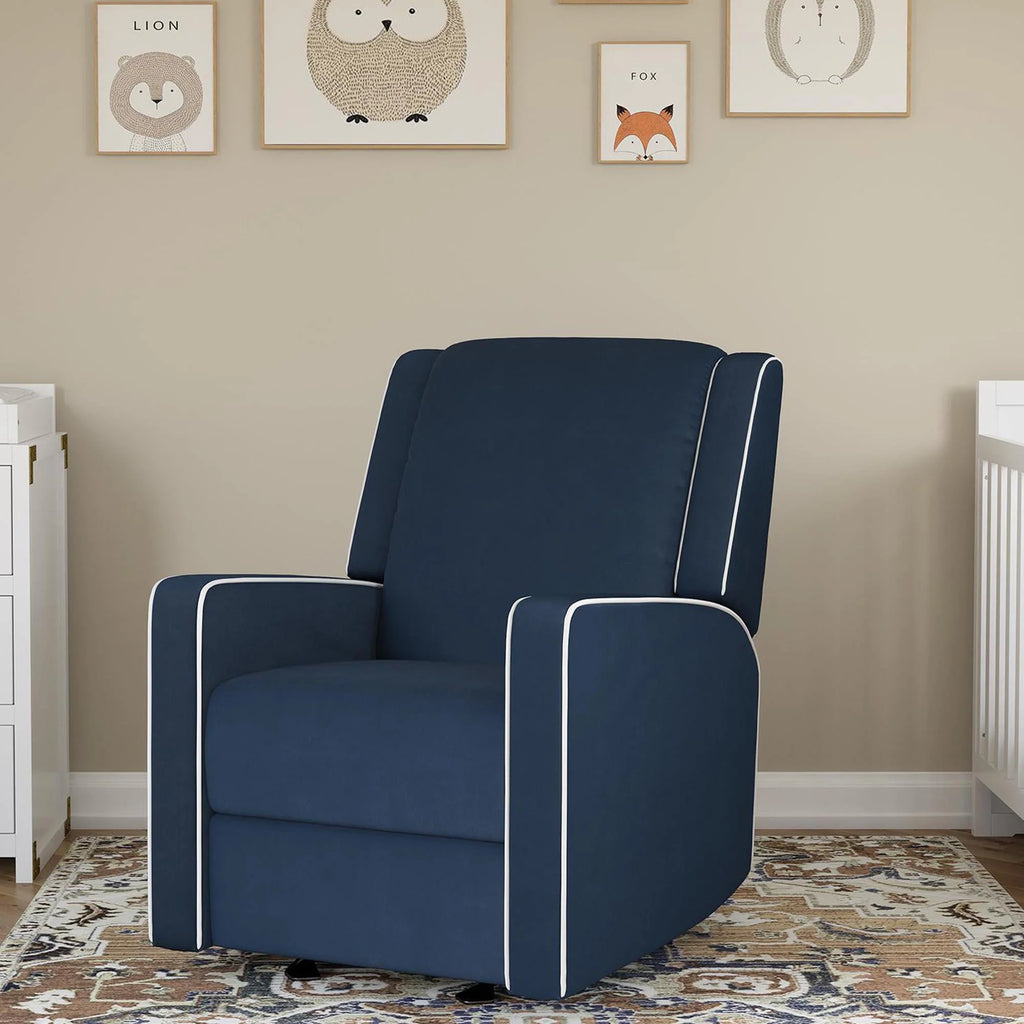 Beige Linen Nursery Rocker Recliner J159976
