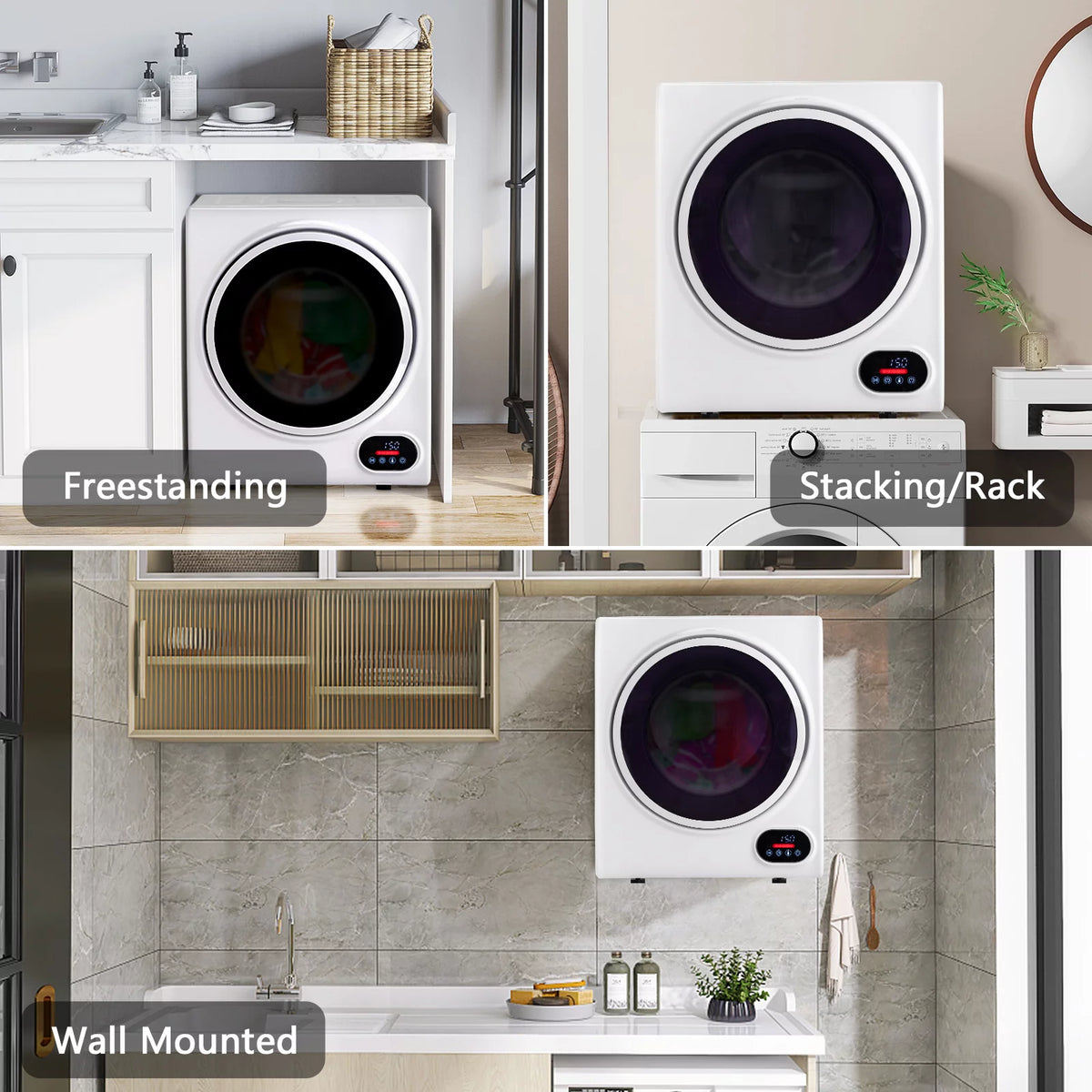 1.5 cu. ft. Compact Electric Dryer, White P7454
