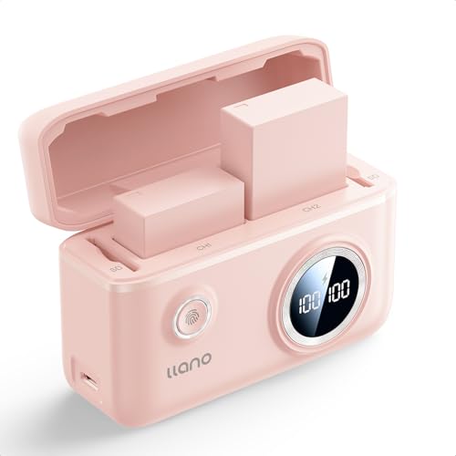 2-Pack Batteries and 18W Fast Dual USB Charger with Smart Display and Magnetic Snap Cover C678704