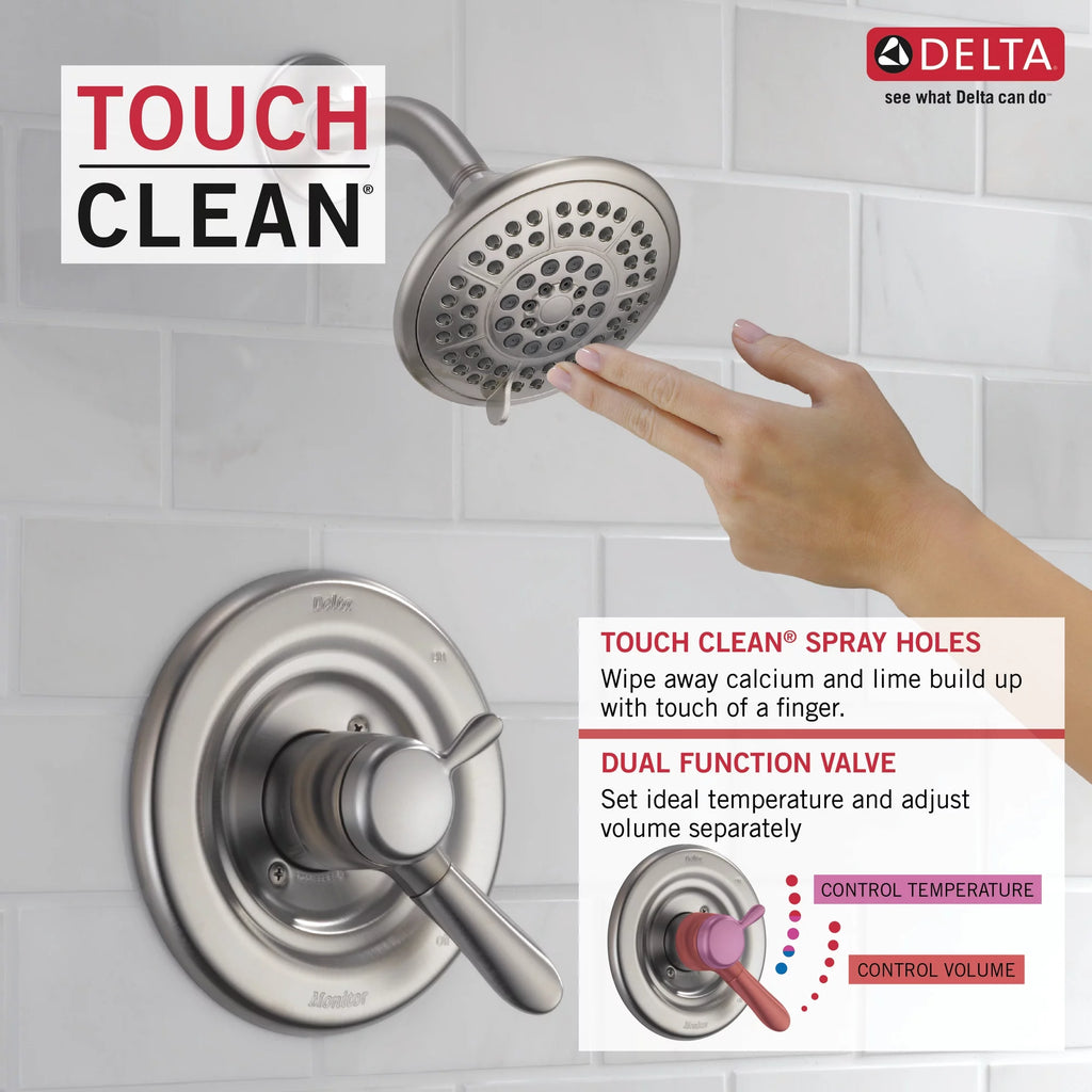 5-Spray Single Handle Shower Faucet in Stainless Y29664