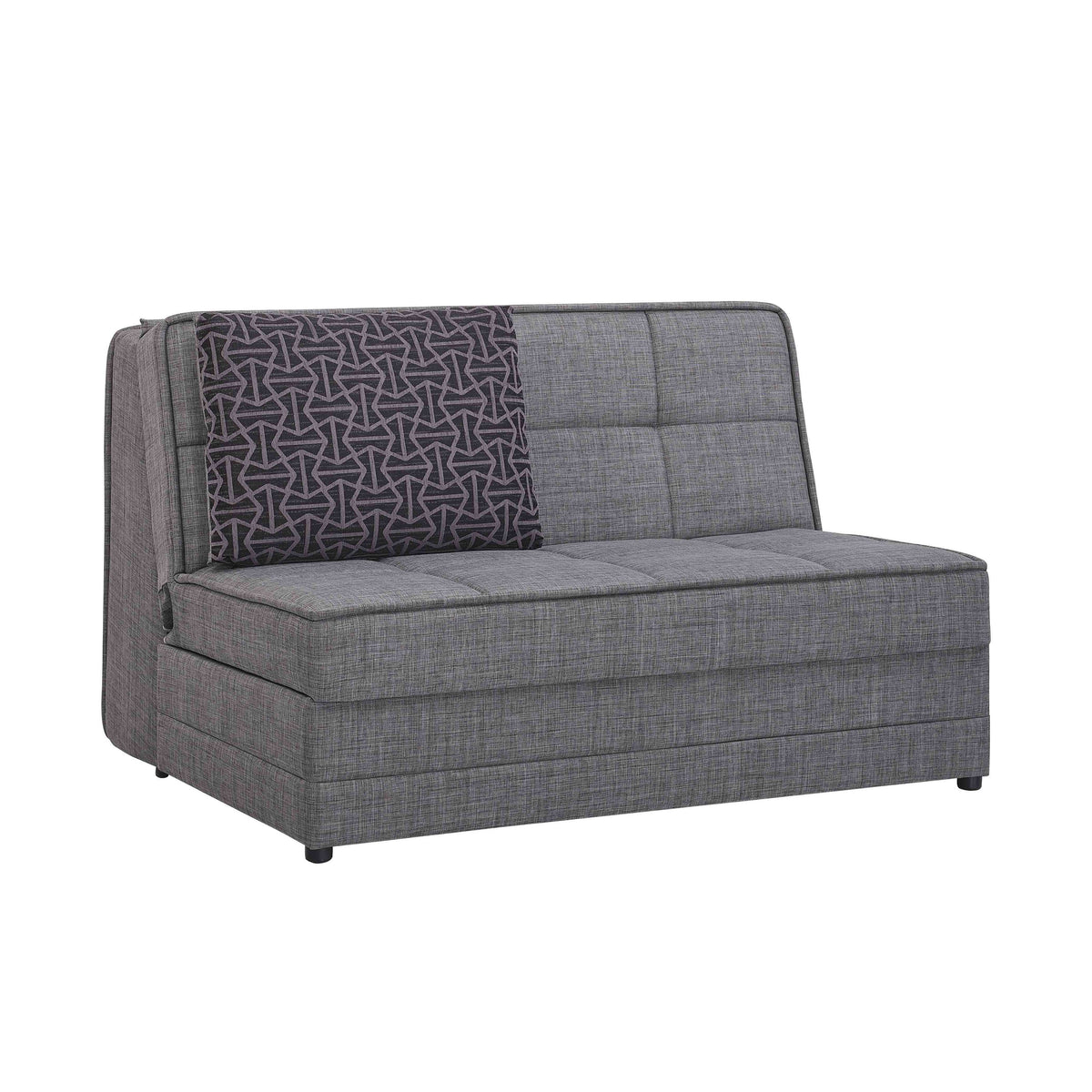 Gray Chenille Sleeper Loveseat P51990