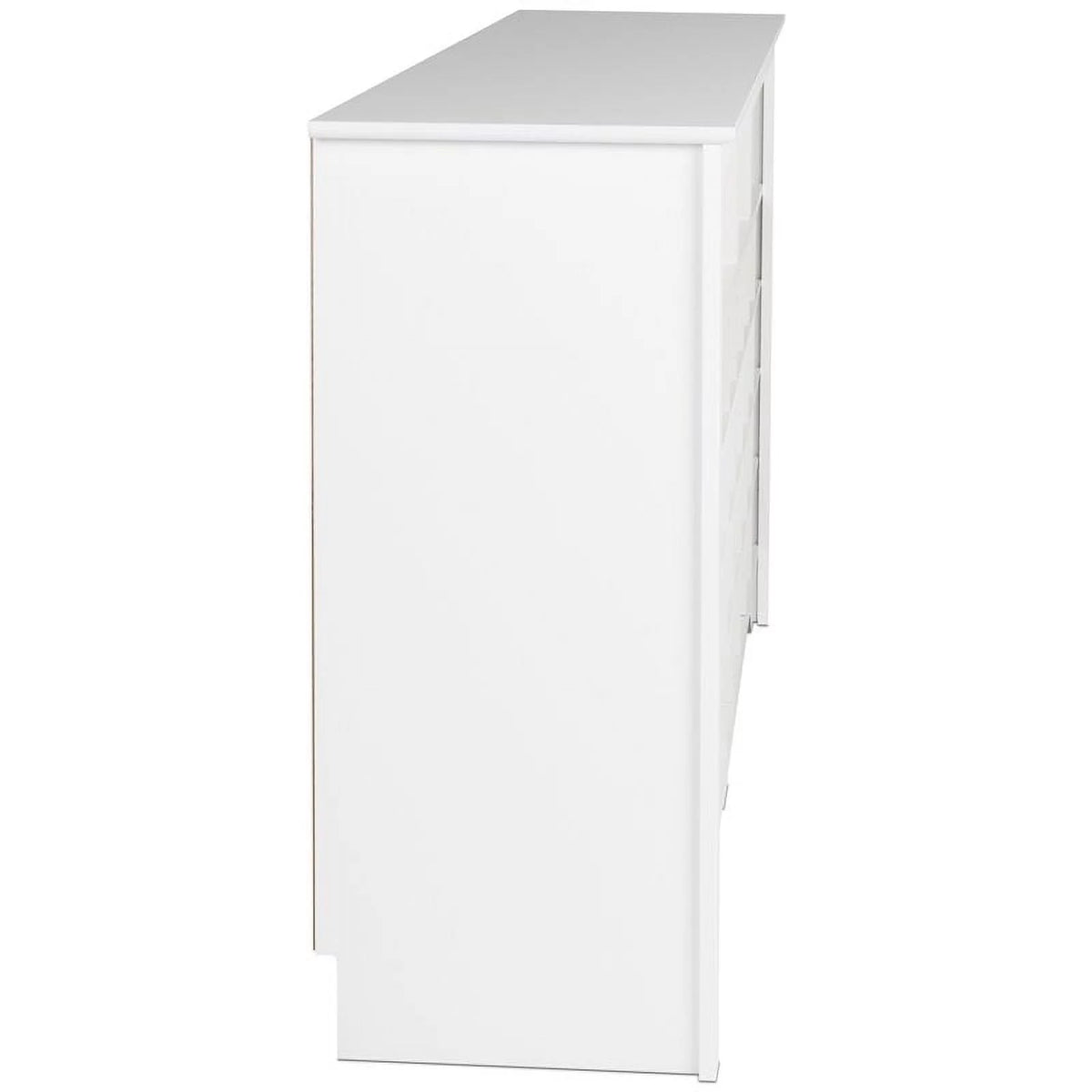 White 36 Cubby Engineered Wood Shoe Cubby Console S151