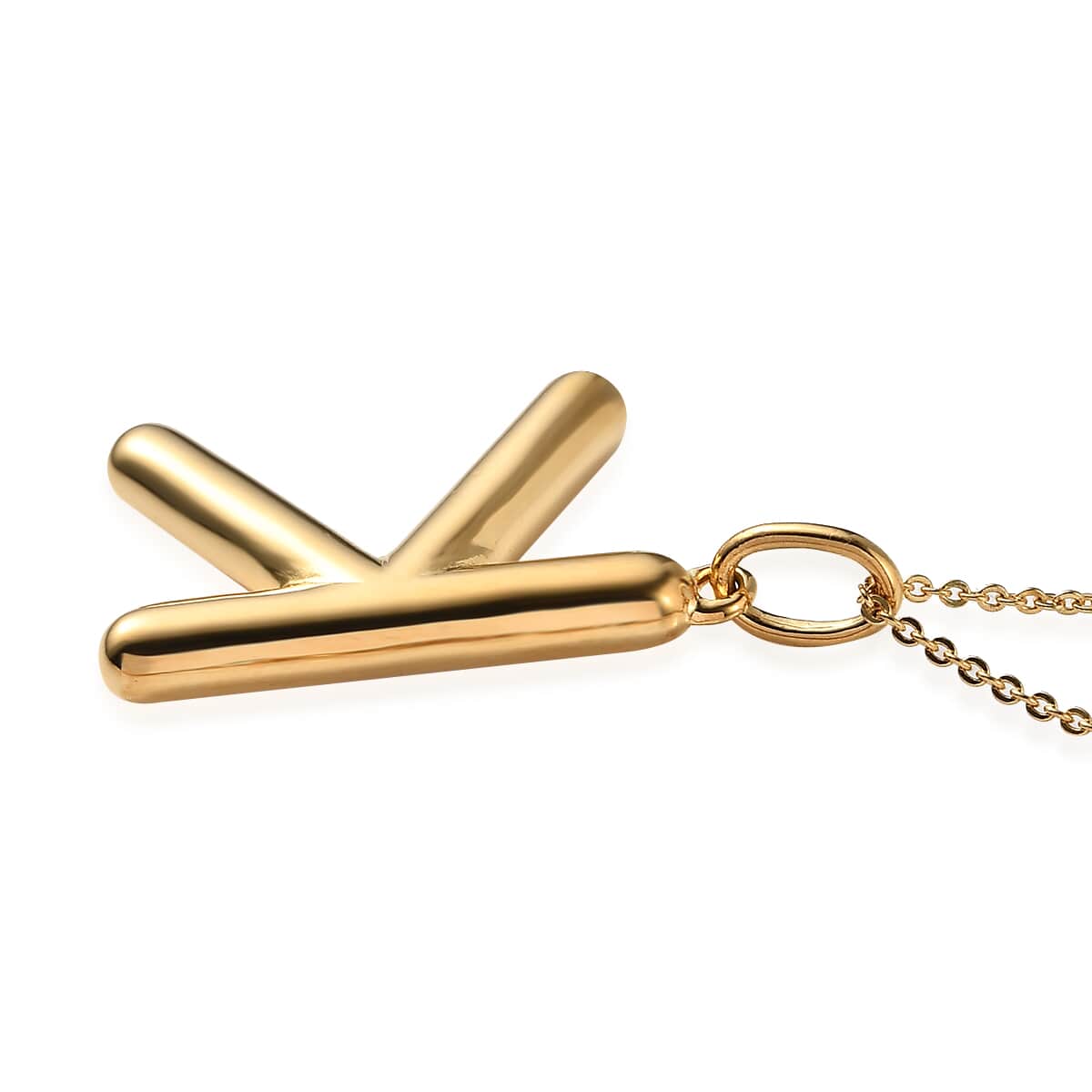 925 Sterling Silver Vermeil Yellow Gold Plated Initial K Pendant Necklace 20" 7.25 Grams Z95787