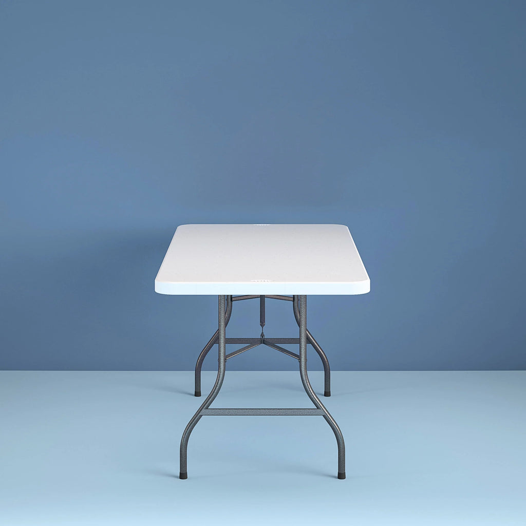 6 Foot Folding Table White Speckle X330055