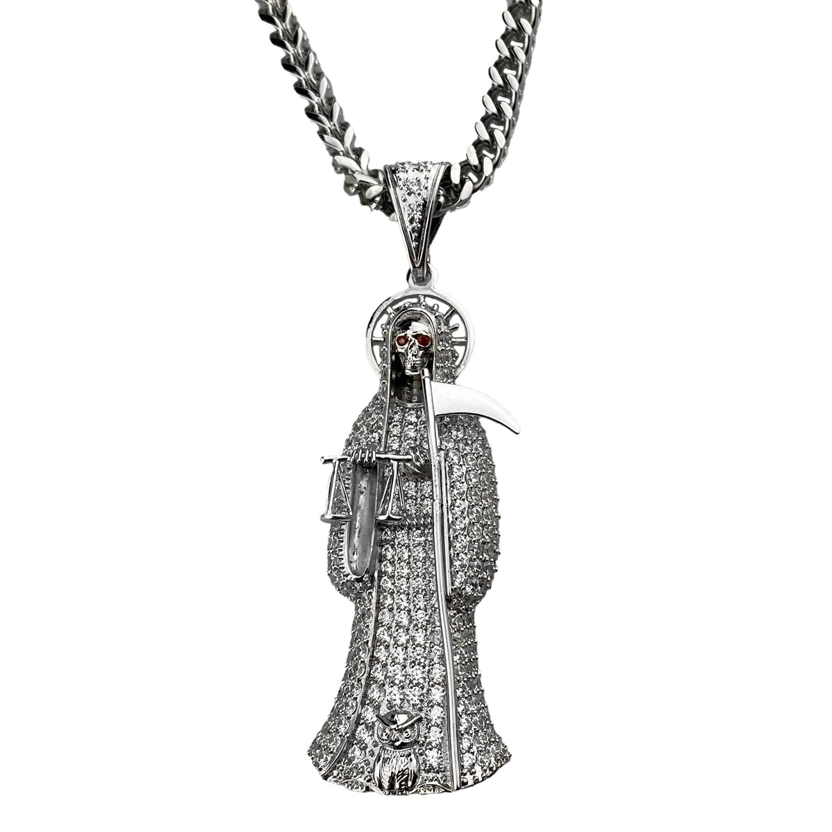 Stainless Steel Franco Chain Necklace 36" W7813