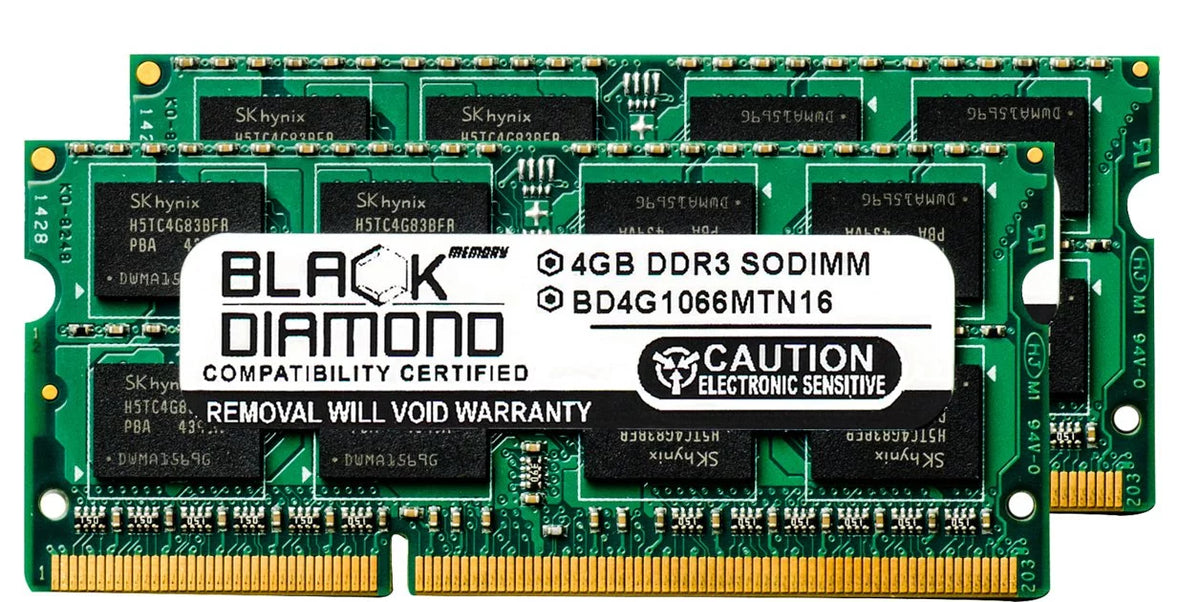 8GB 2X4GB DDR3 1066MHz PC3-8500 SO-DIMM Memory RAM P53159