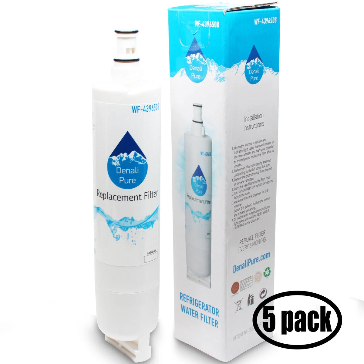 5-Pack Replacement Refrigerator Water Filter Cartridge A19466