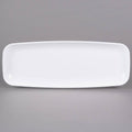 White Rectangular Polystyrene Platter / Catering Tray - 25/Case F891193