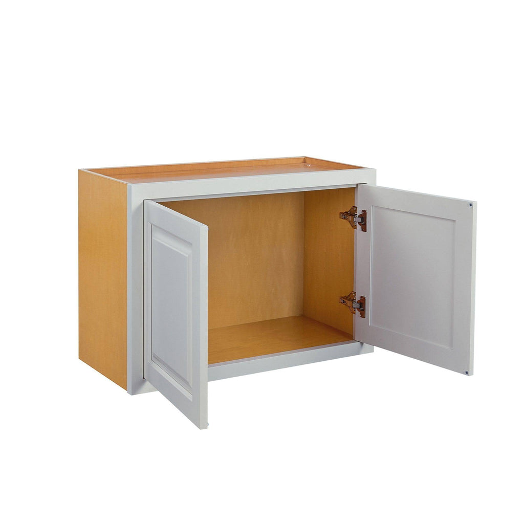 Wide Bridge Vintage White Inset Wall Cabinet - Double Door 12 C817663