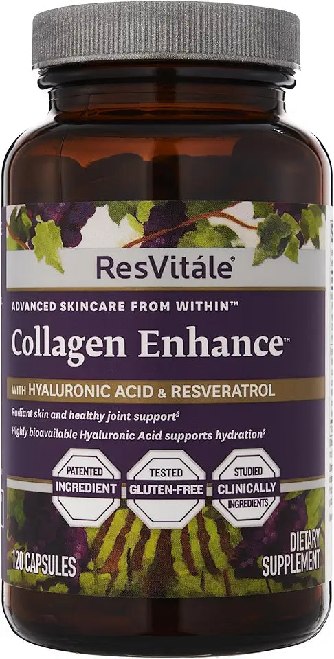 Collagen Enhance Beauty Supplement with Hyaluronic Acid & Resveratrol 120 Capsules Q1447