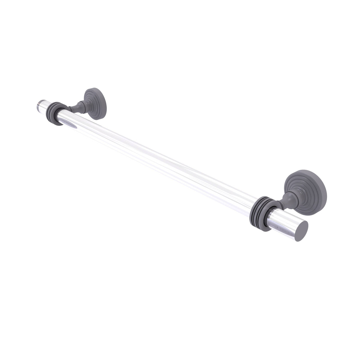 Antique Brass 18 in. Towel Bar with Dotted Accents E485