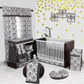 White/Black 10 PC Crib Set S4356
