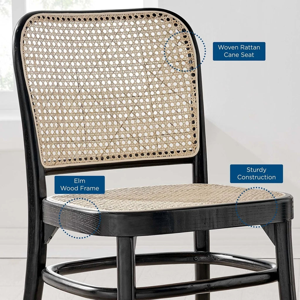 Black Wood Dining Side Chair B711