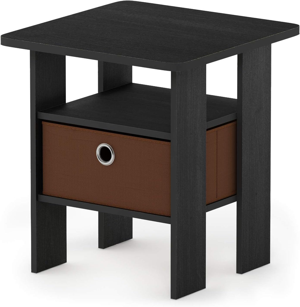 Set of 2 Table with Bin Drawer & 1 Table with Bin Drawer Americano/Medium Brown T589237
