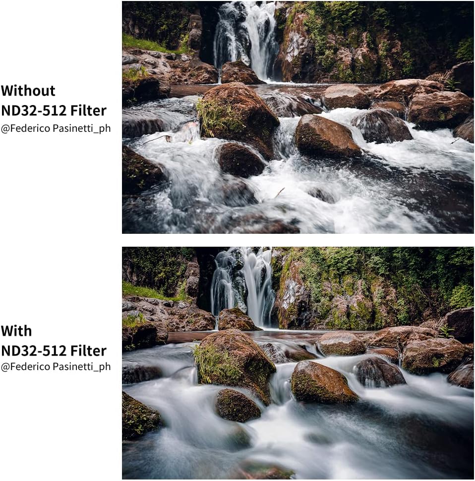 67mm Variable ND Filter ND32-ND512 (5-9 Stops) HD Neutral Density Lens Filter Pack of 2 P854