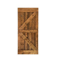 Brown Solid Knotty Pine Wood Interior Sliding Barn Door Slab H24327
