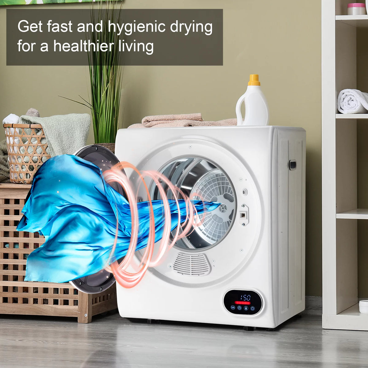1.5 cu. ft. Compact Electric Dryer, White P7454