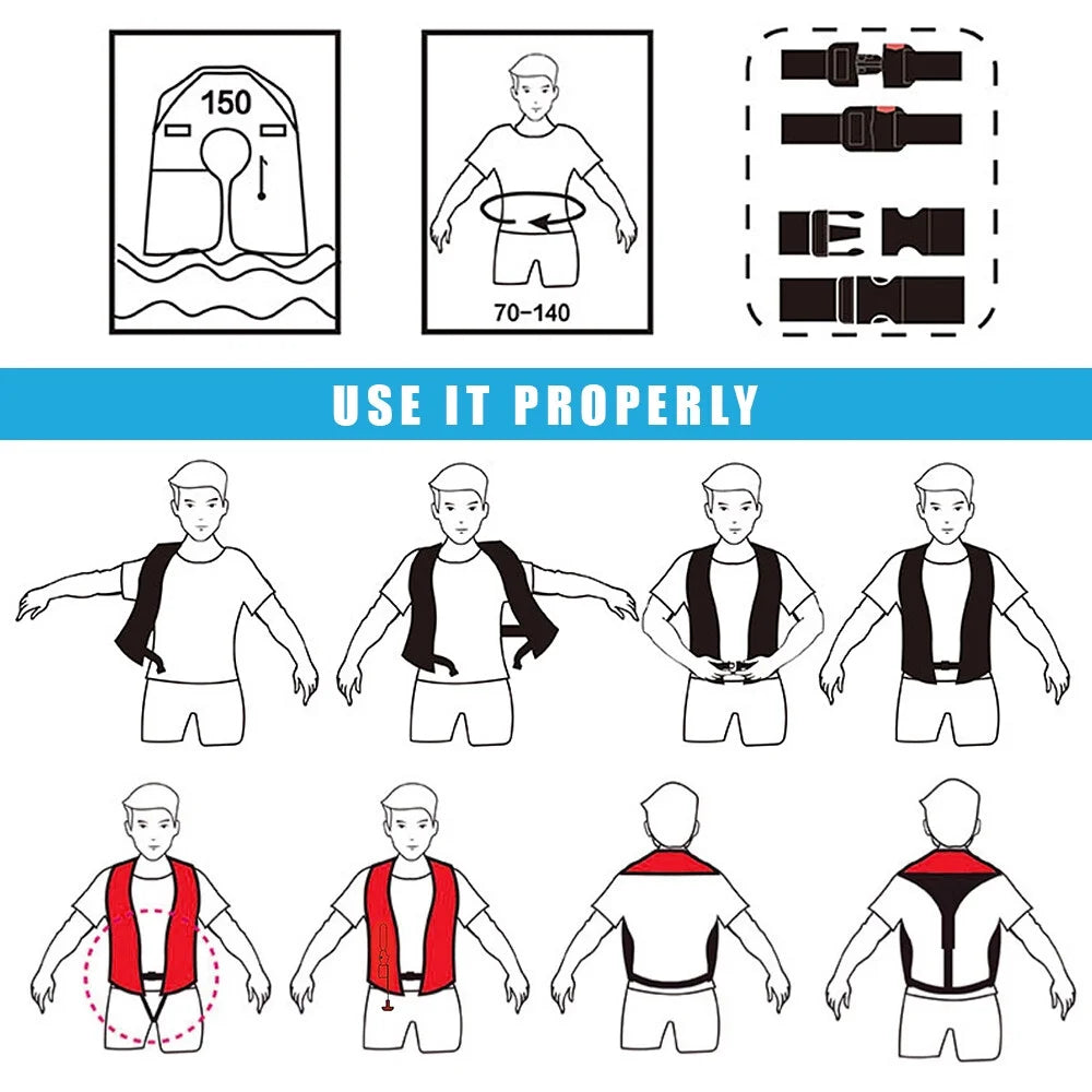 Auto Inflatable Adult Life Jacket Life Vest Y8962