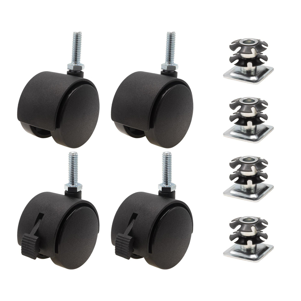 2" Swivel Hooded Twin Casters with Brakes O86264