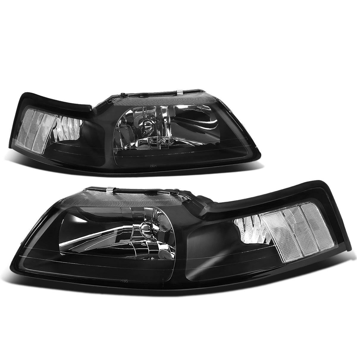 Black Housing Clear Corner Headlight Left + Right J456