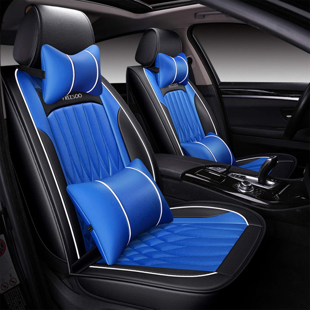Leather Car Seat Covers Full Set Waterproof Universal P186