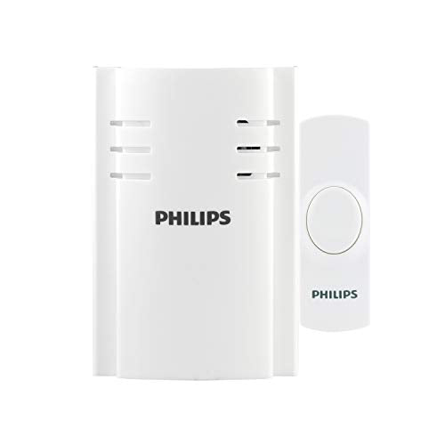 Wireless Doorbell Kit with 2 Push Buttons, White X663885