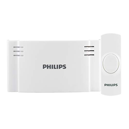Wireless Doorbell Kit with 2 Push Buttons, White X663885