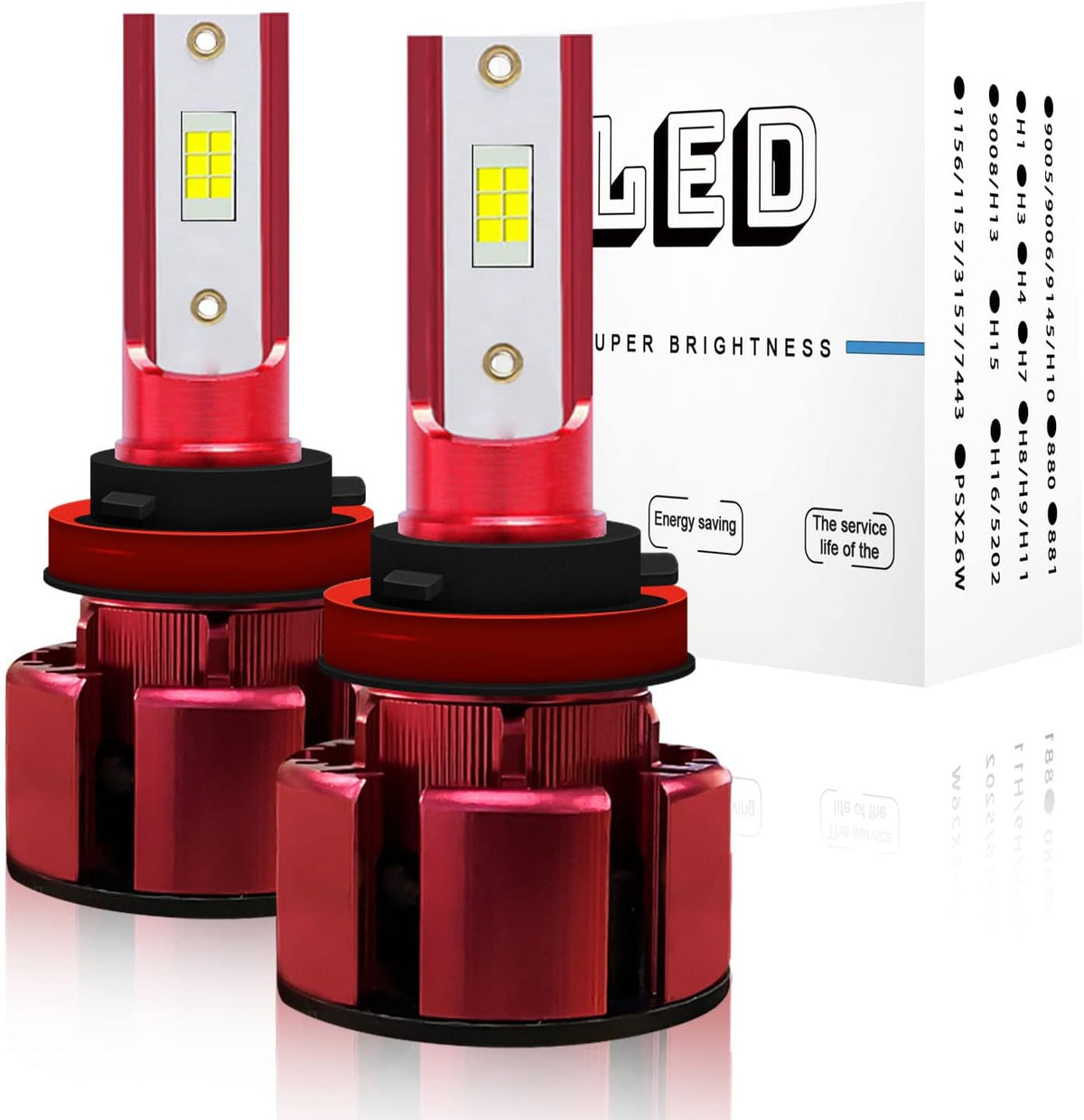 9005 +H11 High/Low Beam LED Headlight Bulbs + H16 LED Fog Light Bulbs, 6000K Cool White, Pack of 6 I24941