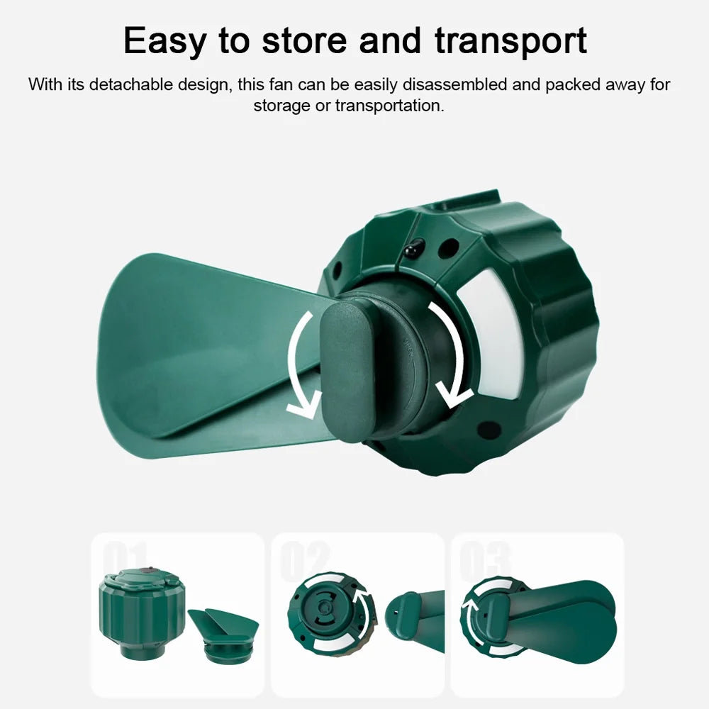 USB Rechargeable Portable Tent Ceiling Fan with Remote Controller B63624