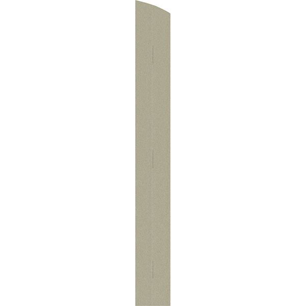 Rustic Faux Wood Shutters with Elliptical Arch Top V77524